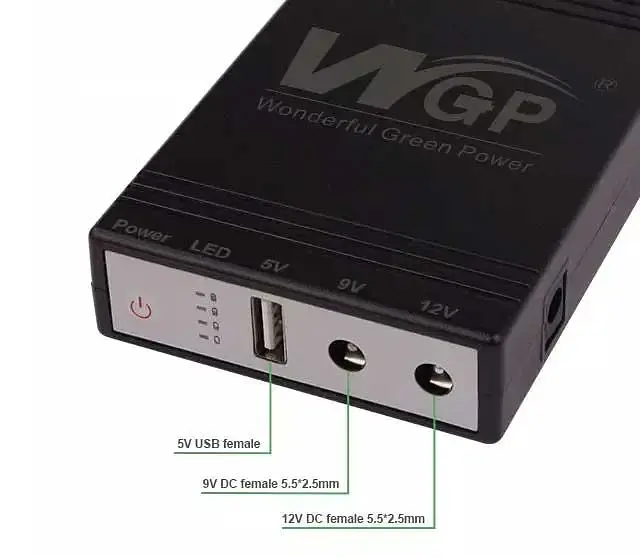 Джерело безперебійного живлення Xoko WGP 8800mAh 5-12V (XK-WGP-8800) Чорний - фото 4