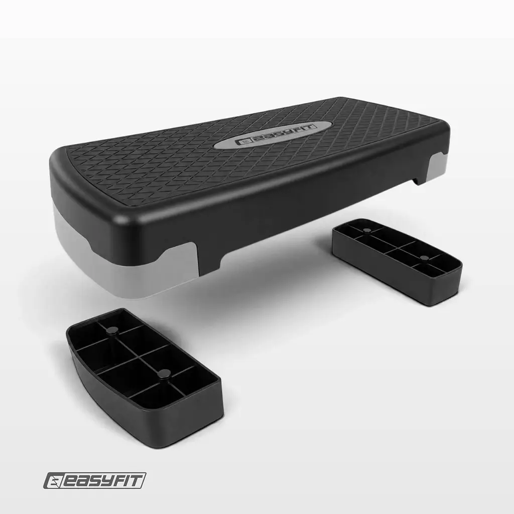 Степ-платформа EasyFit Step-B 2-ступінчаста чорно-сіра - фото 3
