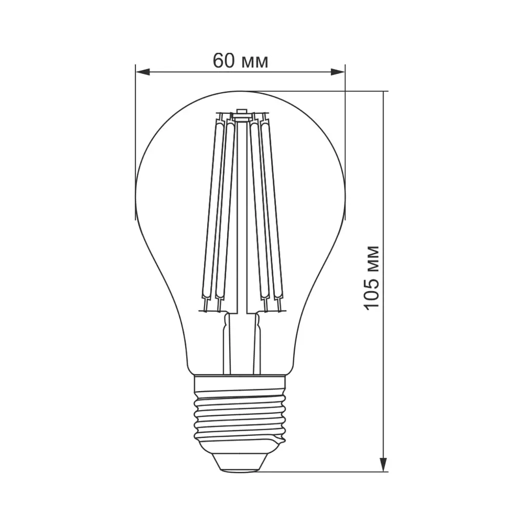 Лампочка TITANUM Filament A60 7W E27 2200K бронза (TLFA6007272A) - фото 3