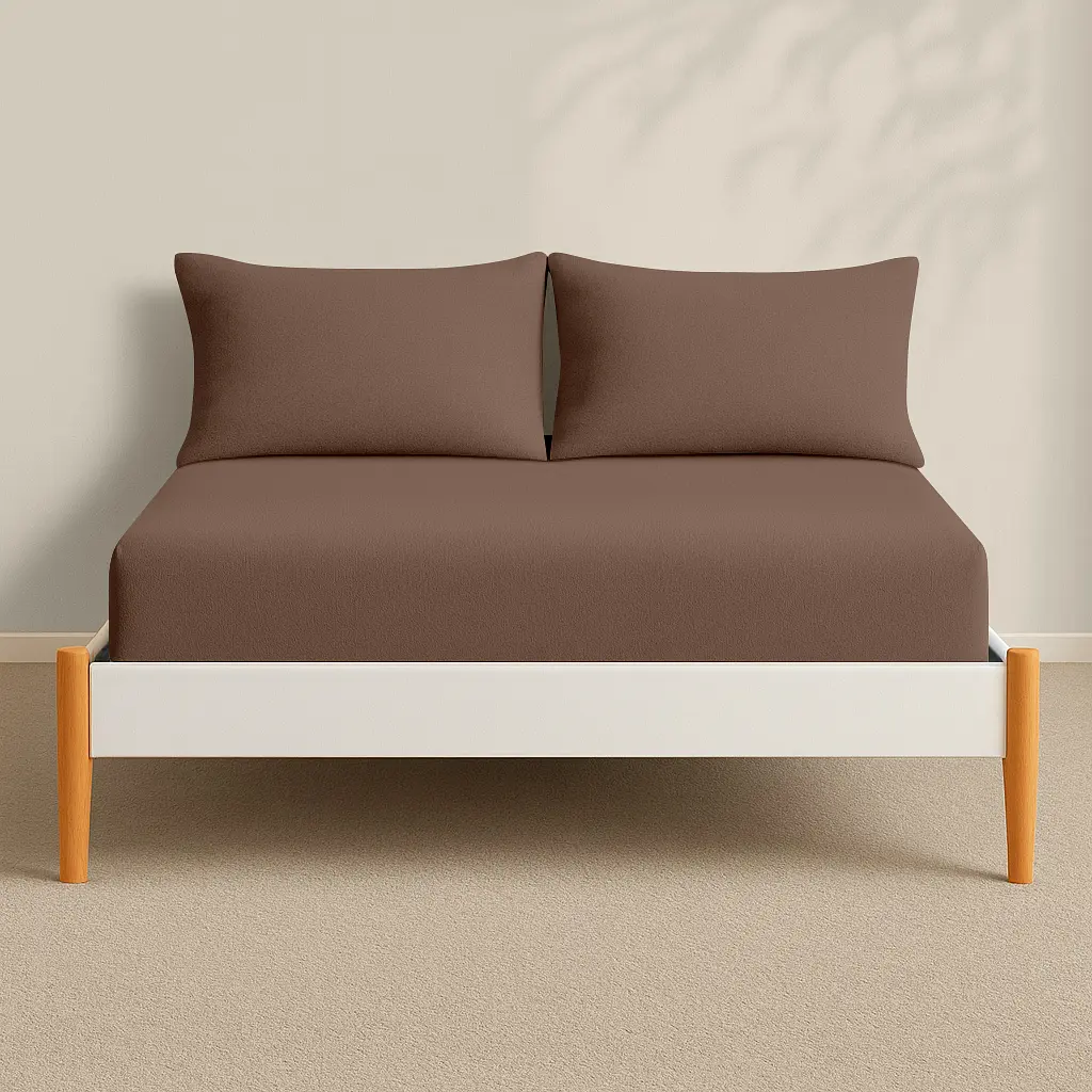 Простирадло фланель на резинці для коляски та люльки Cosas Latte 40х80х5 см (Flannel_27Latte_FittedStroller_40х80) - фото 4