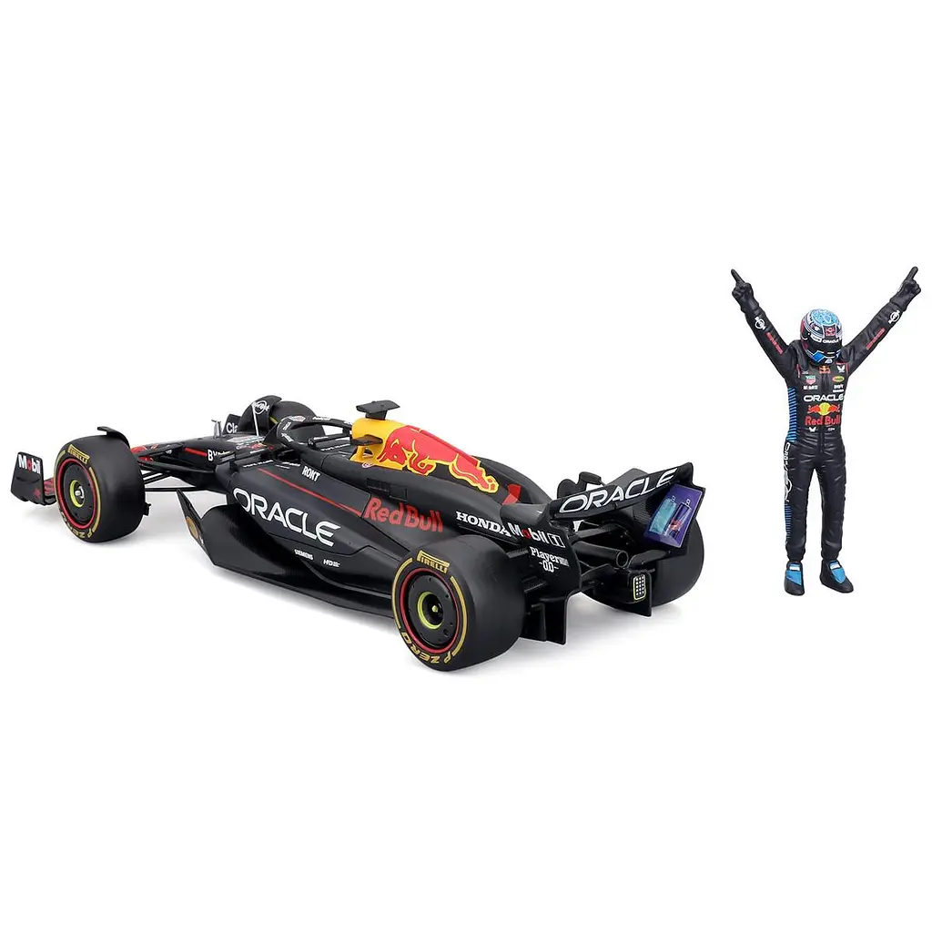 Автомодель з фігуркою – ORACLE RED BULL RACING RB20 (2024) (1:24) Bburago 18-28060 (#1) - фото 4