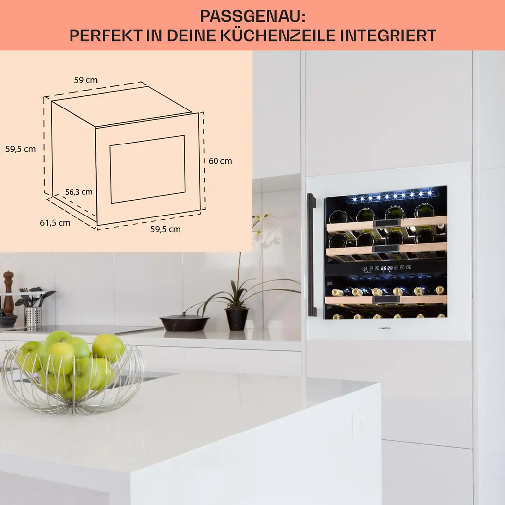 Винный холодильник встроенный Klarstein Vinsider 36 Quartz Edition (10038405) - фото 6