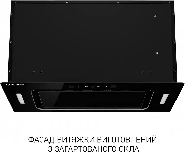 Витяжка Minola BGH 5677 BL 1000 LED пульт, повновбудована - фото 2
