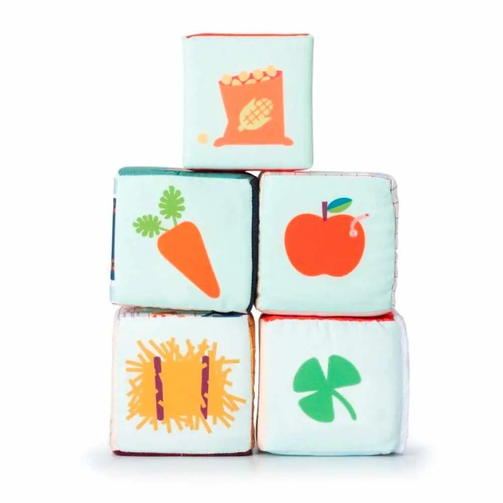 Набір із 5 м'яких кубиків Lilliputiens Ферма (83455) - фото 2