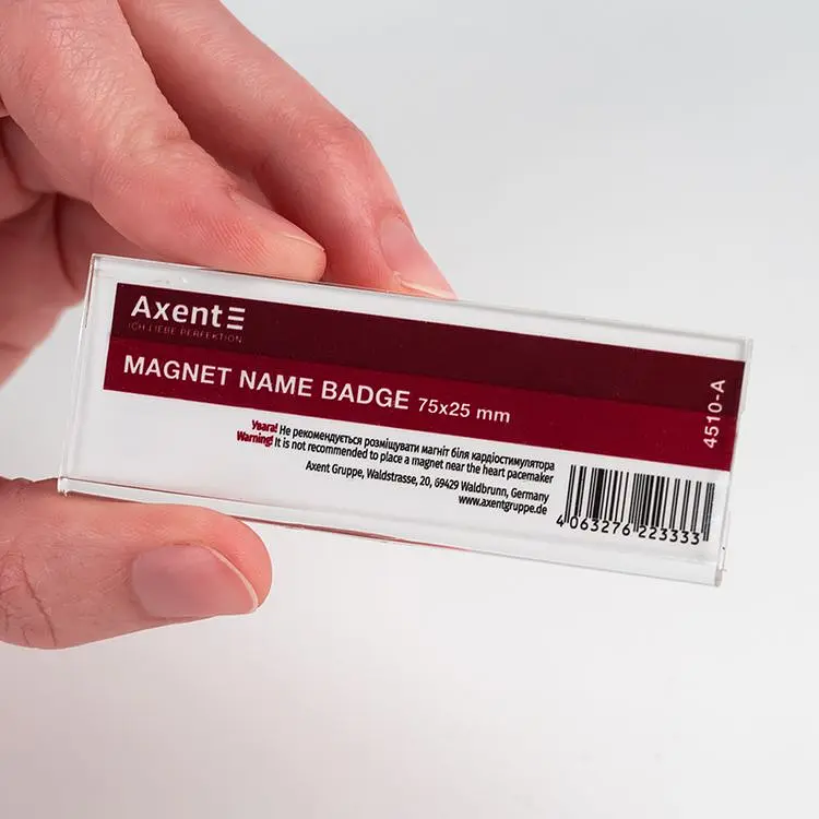 Бейдж Axent 4510 акриловый на магните 75х25 мм (4510-A) - фото 3