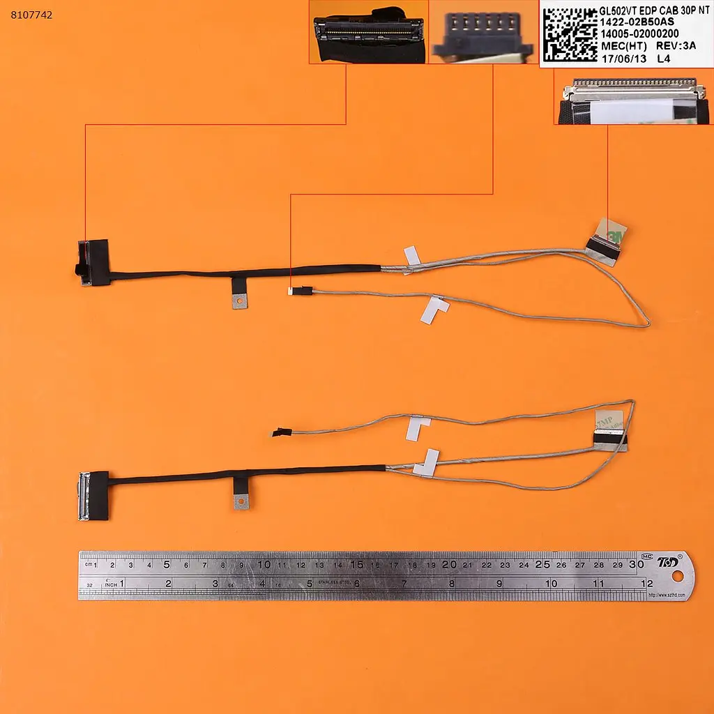 Шлейф матриці для Asus ROG Strix FX60VM FX502V G502V GL502V series, (eDP 30pin, 1422-02B50AS, 14005-02000200, 14005-02000000, Оригінал)