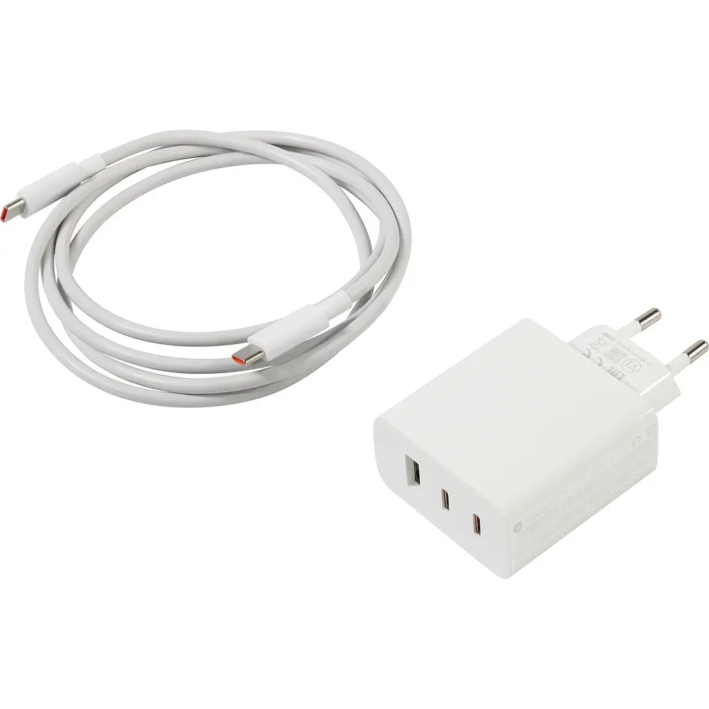 Мережевий зарядний пристрій Xiaomi 67W GaN Charger 2C1A + Cable USB-C to USB-C White (BHR7493EU) [112997] - фото 3