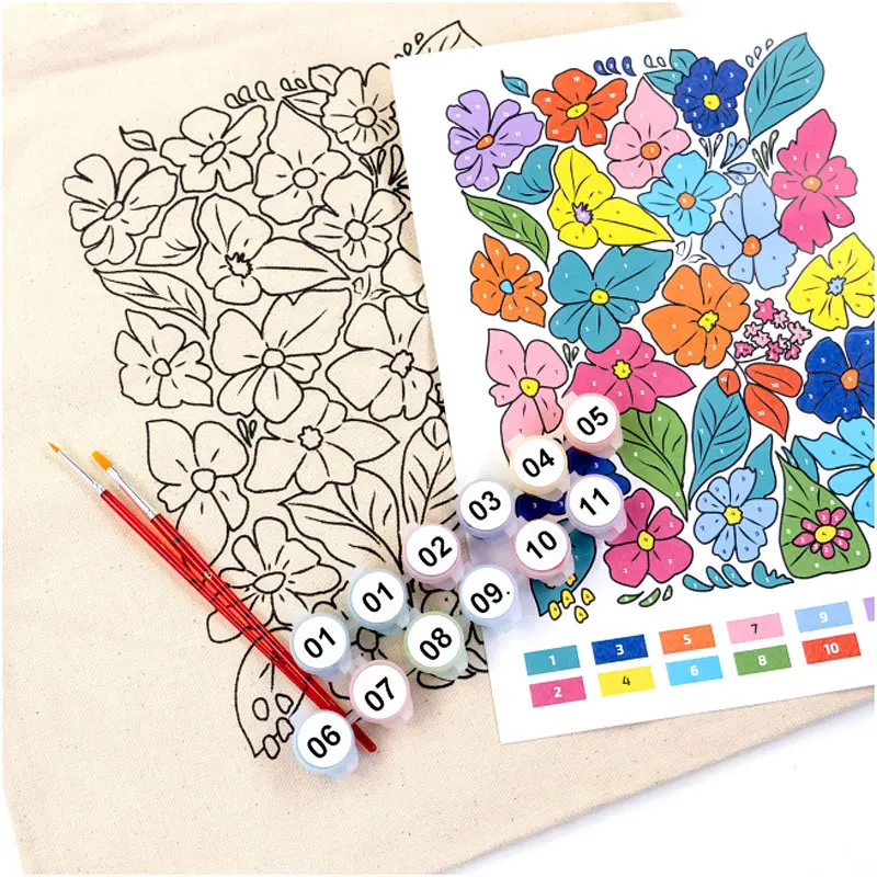 Набор для творчества раскраска "Funny flowers" N0003647 размер 38х42 см - фото 2