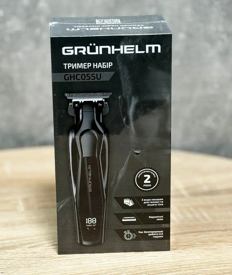 Тример акумуляторний Grunhelm GHC055U керамічні леза 1,2,3 мм 5 Вт Чорний - фото 8