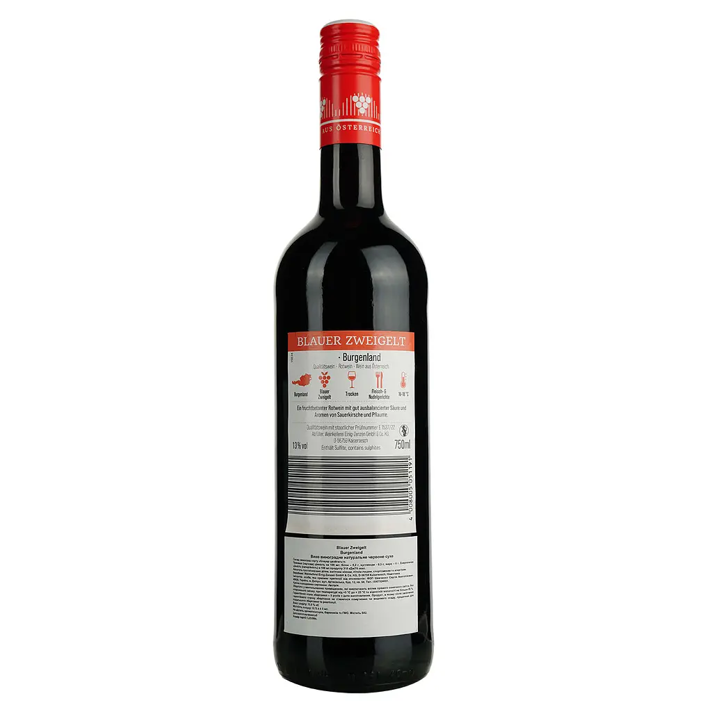 Вино Dr. Zenzen Blauer Zweigelt красное сухое 0.75 л - фото 4