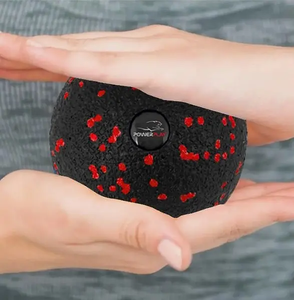 Масажний м'яч PowerPlay PP-4350 Epp Massage Ball (d8) Чорно/Червоний (PP-4350_Red_d8) - фото 2