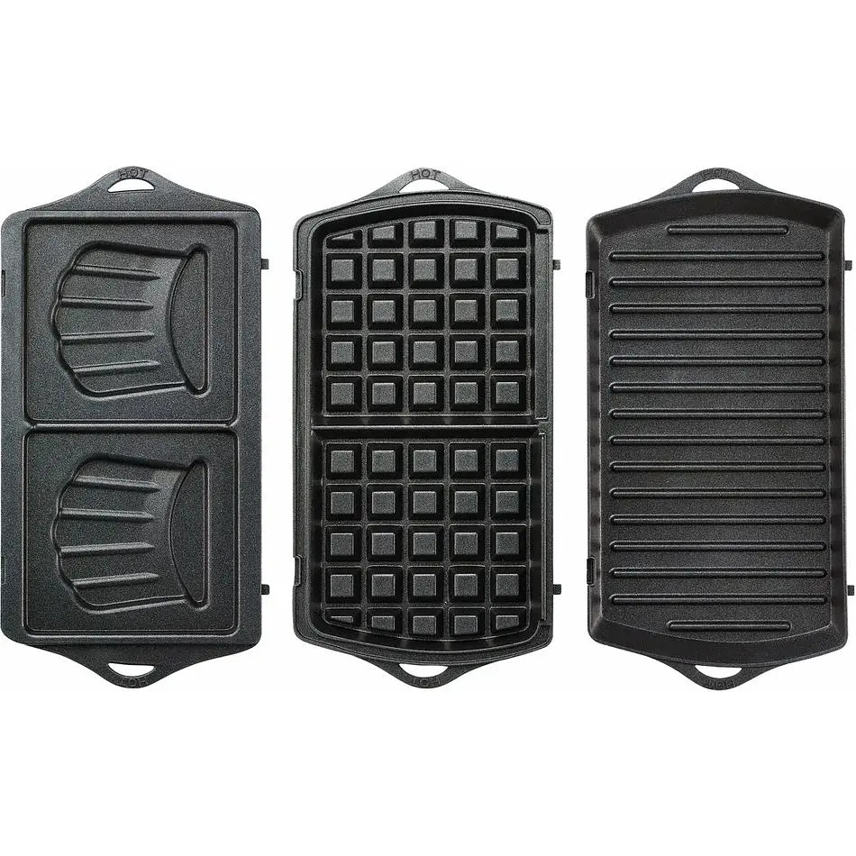 Мультимейкер Tefal BreakTime 700 Вт тефлон 3 пластины корпус пластик черно-серебристый (SW614831) - фото 5