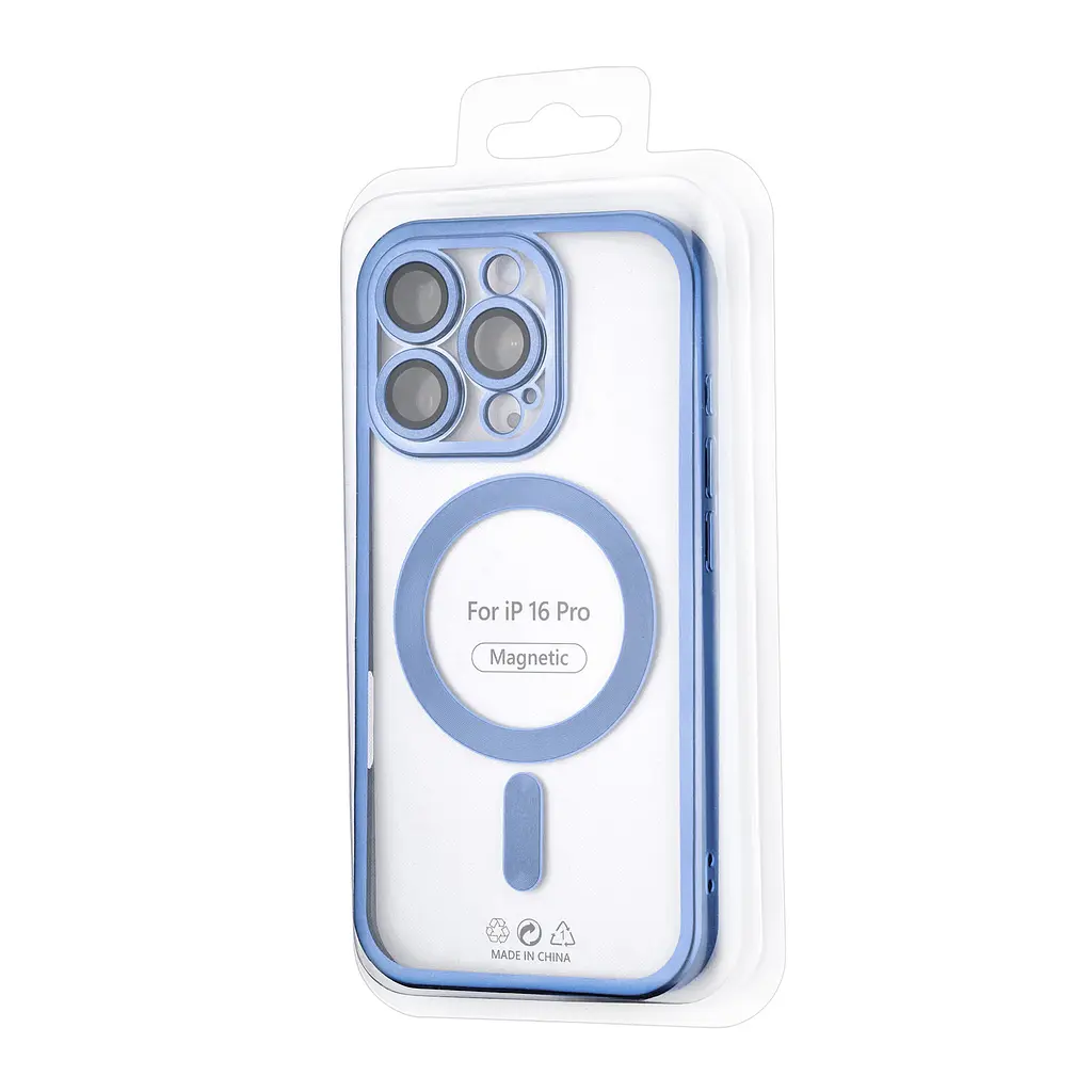 Чохол Ductil Metallic Edge with MagSafe (Protected Camera & Lens) iPhone 16 Pro Light Blue - фото 2