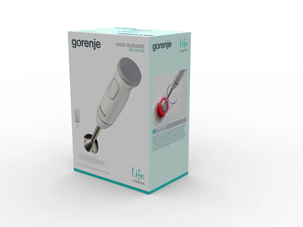 Блендер заглибний 560Вт, 2в1, чаша-500мл, білий Gorenje kuh0015586 - фото 5