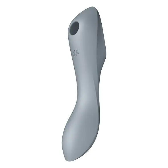 Вібратор Satisfyer Curvy Trinity 3 Вакуумний та стимулятор для точки G, 17.5х5.3 см сірий - фото 2