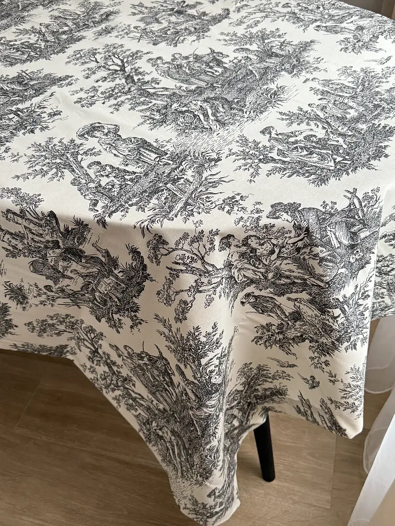 Скатертина столова Ecotton DUCK 150х170 см водовідштовхувальна Italiano сірий (30497 Grey) (25023) - фото 2