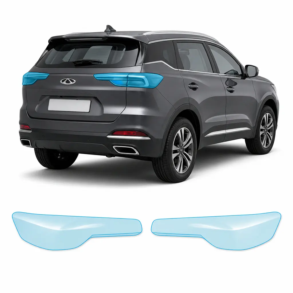 Антигравійна захисна бронеплівка за лекалами для Chery Tiggo 7 Pro I 2020-2022 - задні ліхтарі стопи