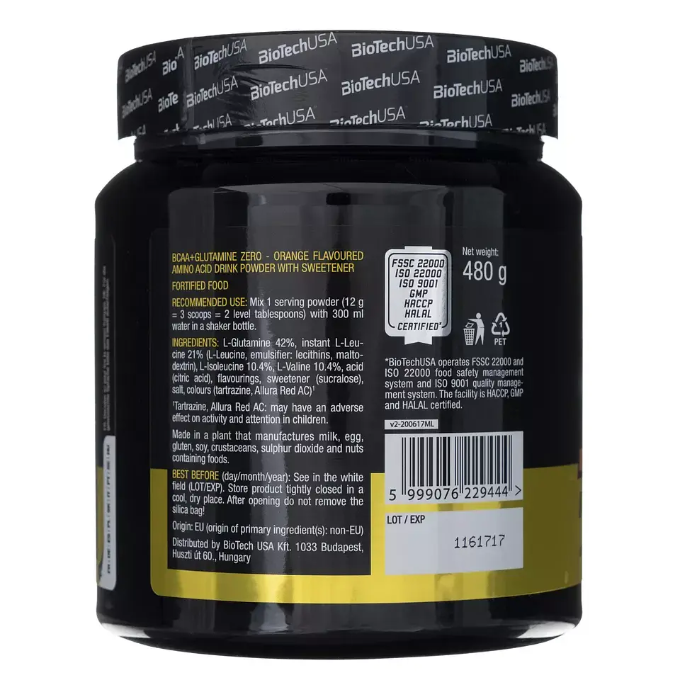 Амінокислоти BCAA плюс L-Глютамін - 480 г без цукру - фото 2