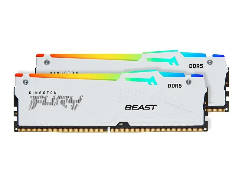 Пам'ять для настільних комп'ютерів Kingston Fury Beast RGB White (KF556C40BWAK2-64) - фото 2