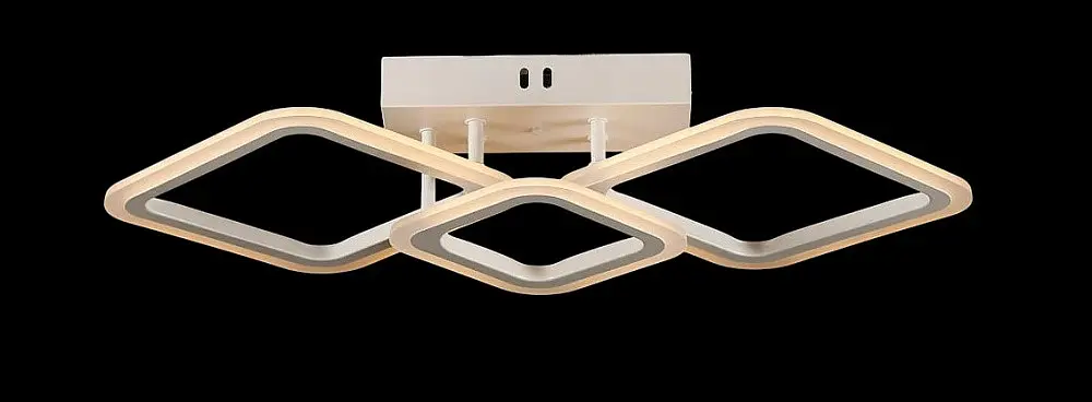Люстра стельова LED Splendid Ray L2929/2+1, 58W, білий, сучасний стиль з пультом, димер, 3 лампи, 57 см - фото 3