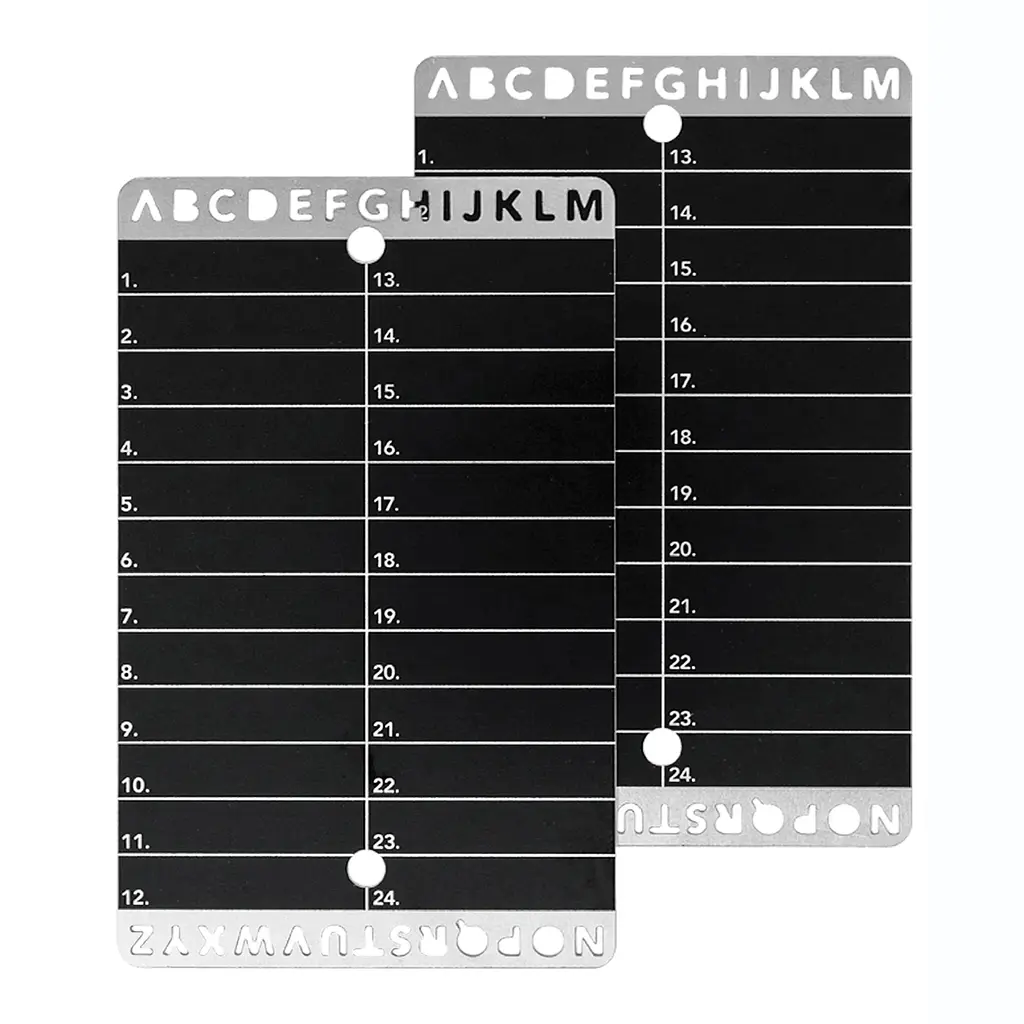 Металеві пластини Btcwallet Plate для зберігання сід-фрази, 2 шт + гравірувальна ручка, 73×117 мм - фото 3