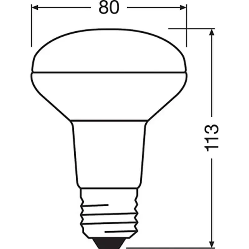 Лампочка Osram LED R80 60 4,3W/827 230V GL E27 (4058075433304) - фото 2