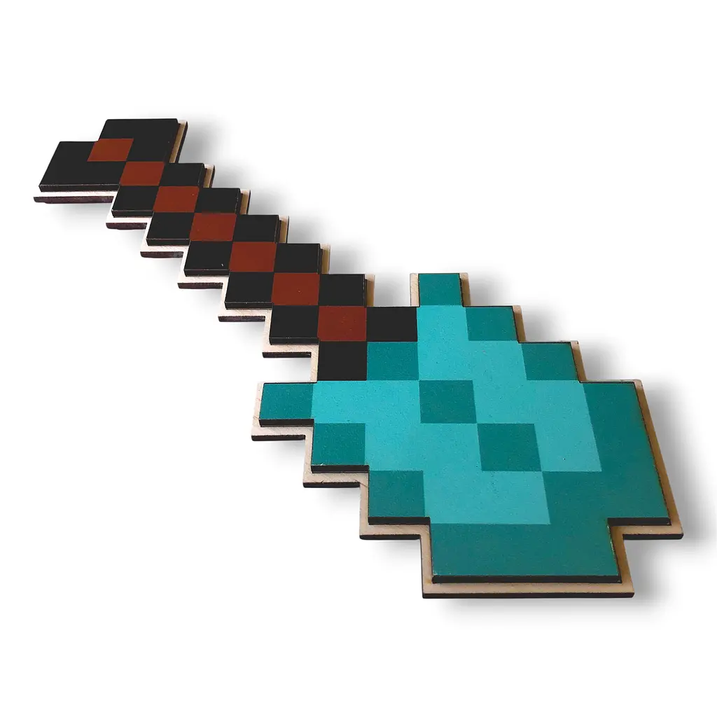 Лопата Minecraft Діамантова з фанери 25,5 см (NF07) - фото 2