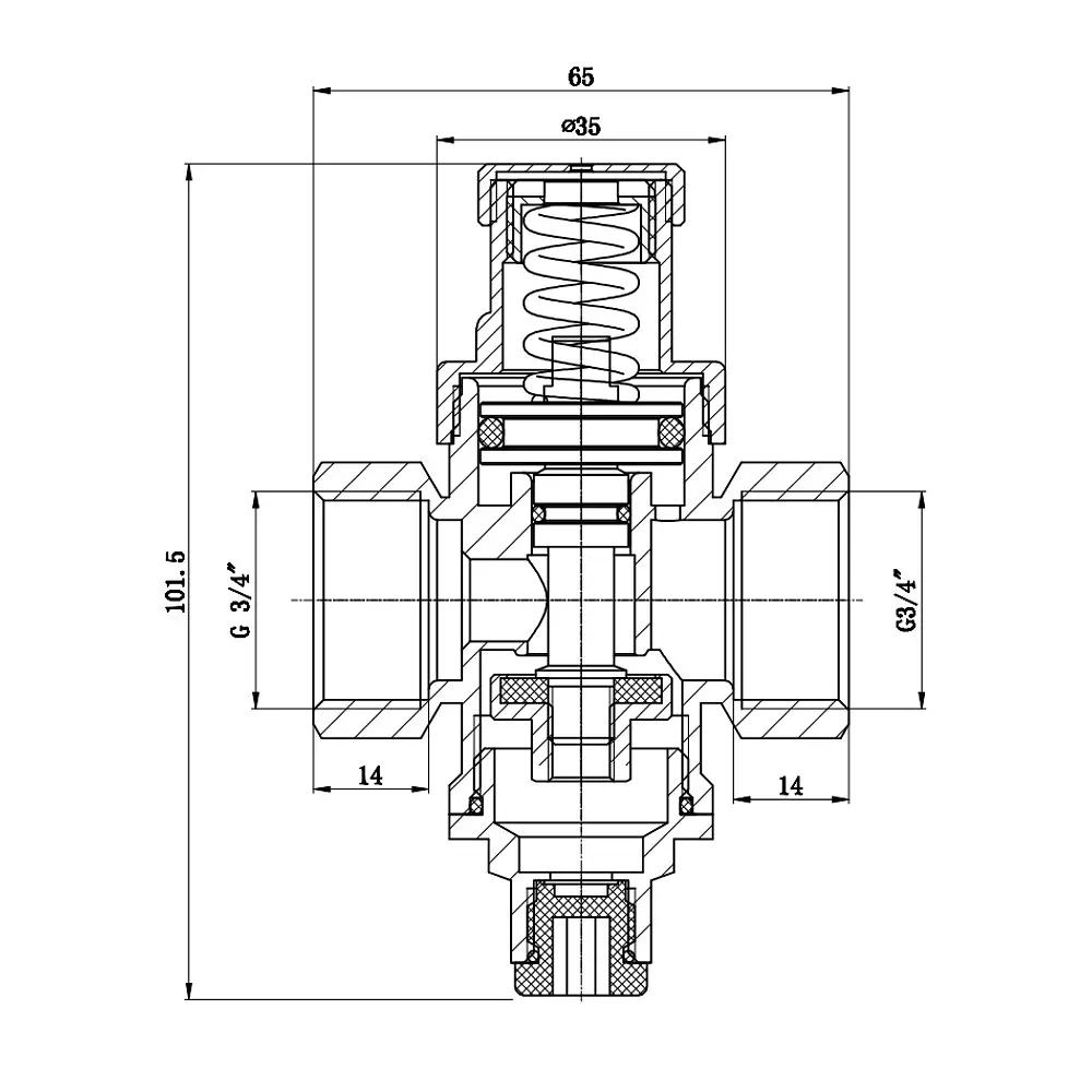 Редуктор SD Forte SF241W20, 3/4 дюйма - фото 2