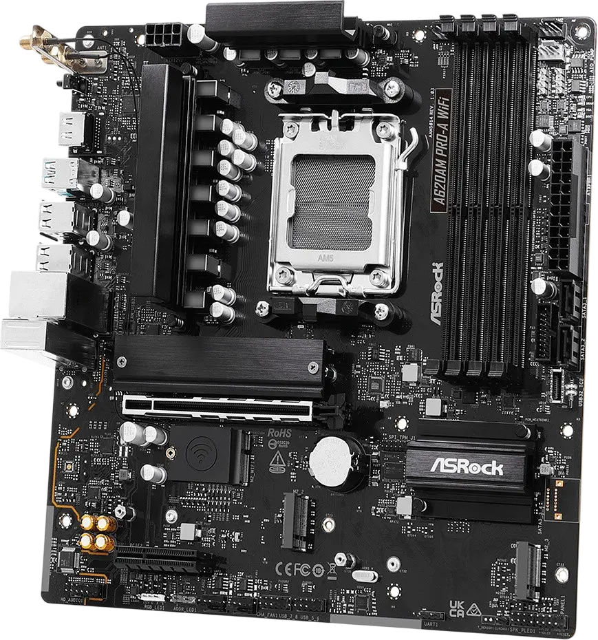 Материнська плата ASRock A620AM Pro-A WiFi Socket AM5 - фото 2