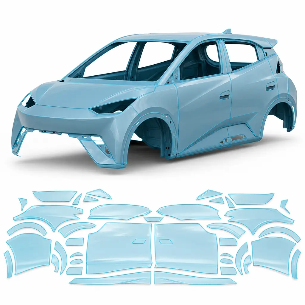 Антигравійна захисна бронеплівка за лекалами для BYD Seagull (Dolphin Surf) I 2023- повний кузов