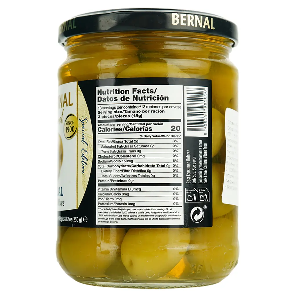 Оливки Bernal Gourmet Gordal з кісточкою 436 г - фото 3