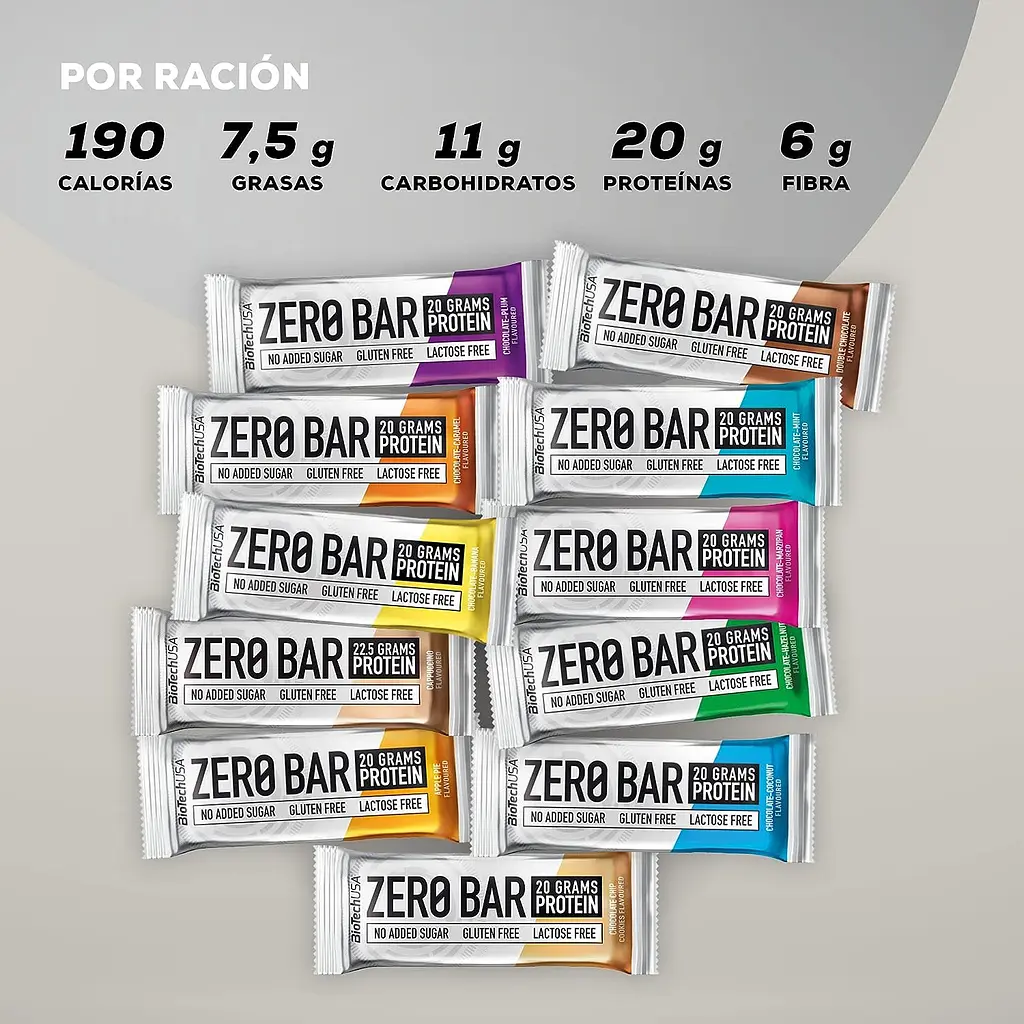 Набір батончики BiotechUSA Zero Bar Flavour Mix 500 г (10 шт. по 50 г) - фото 4