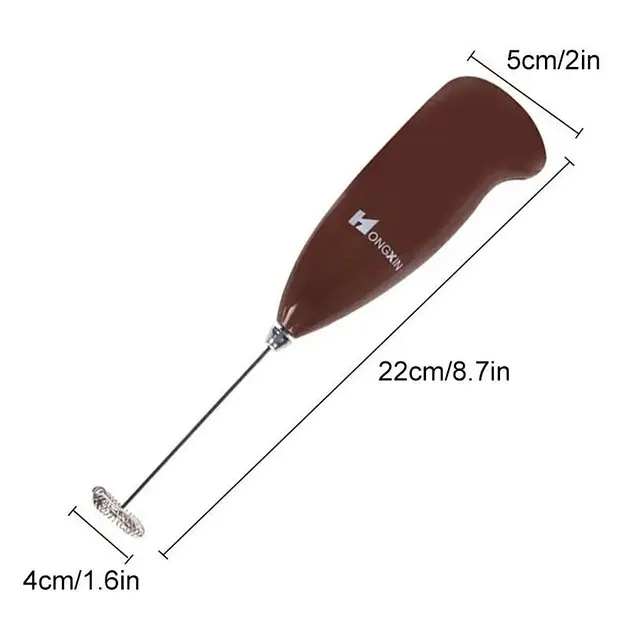 Ручний спінювач для молока HongXin коричневий - фото 2