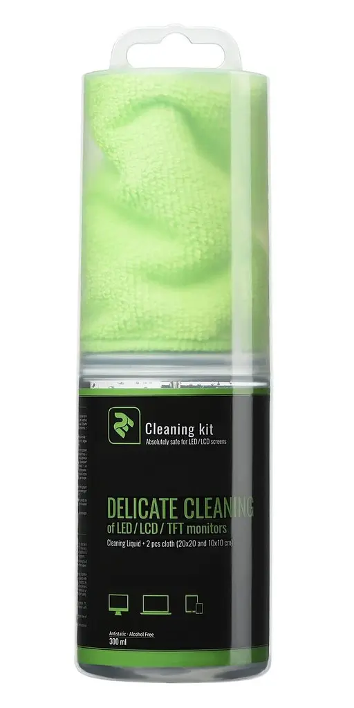 Набір для очистки 2E Liquid for LED і LCD 300ml + 2 серветки 2E-SK300L - фото 2