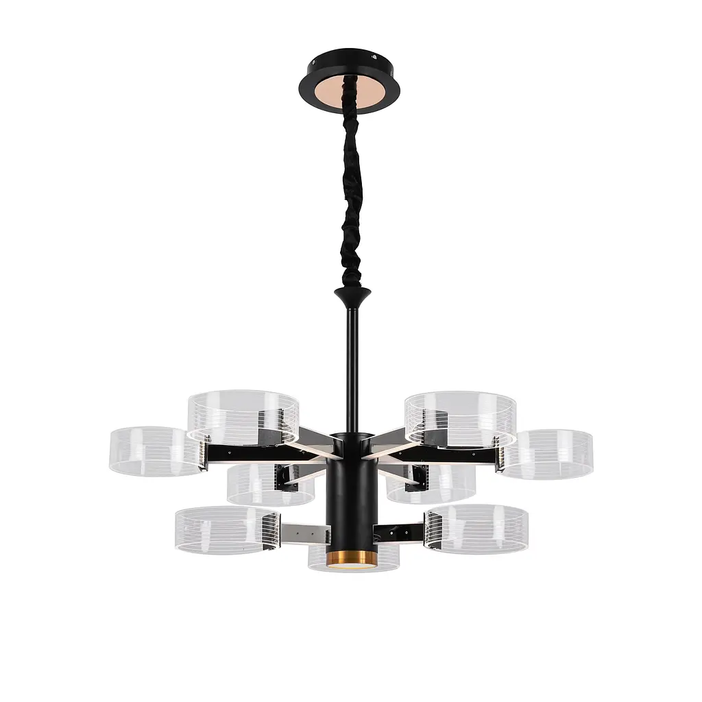 Люстра светодиодная акриловая Sirius N 3705-6 3 BLACK GD 98W - фото 2