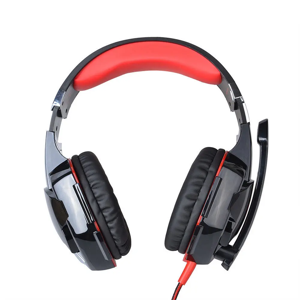 Геймерські навушники Kotion Each G2000 Pro Gaming з підсвіткою чорно-червоні - фото 2