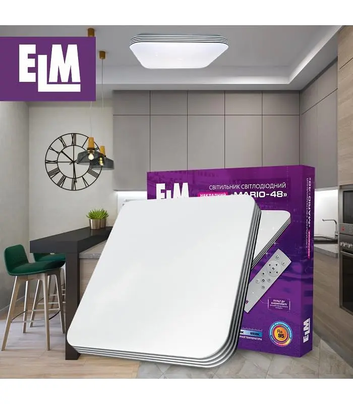 Світильник стельовий з пультом ДУ ELM Mario 36W 3000-6500К IP20 (26-0107) - фото 2