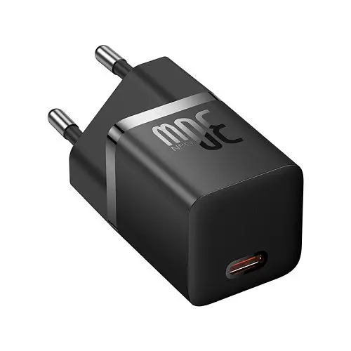 Сітчасте зарядне пристрій Baseus GaN5 Fast Charger(mini) 1C 30W EU чорний CCGN070401 - фото 3