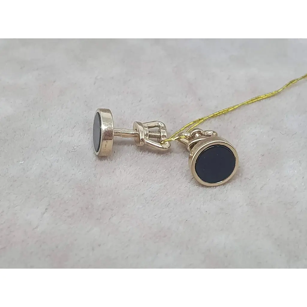 Золотые серьги Платон с агатом. 2С196/67Б - фото 3