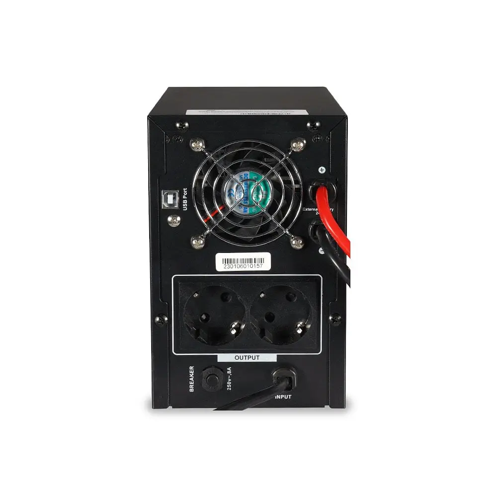 Джерело безперебійного живлення Kraft KRF-PSW1000VA/800W(LCD)24V UPS під зовнішній акумулятор (42-00061) - фото 4