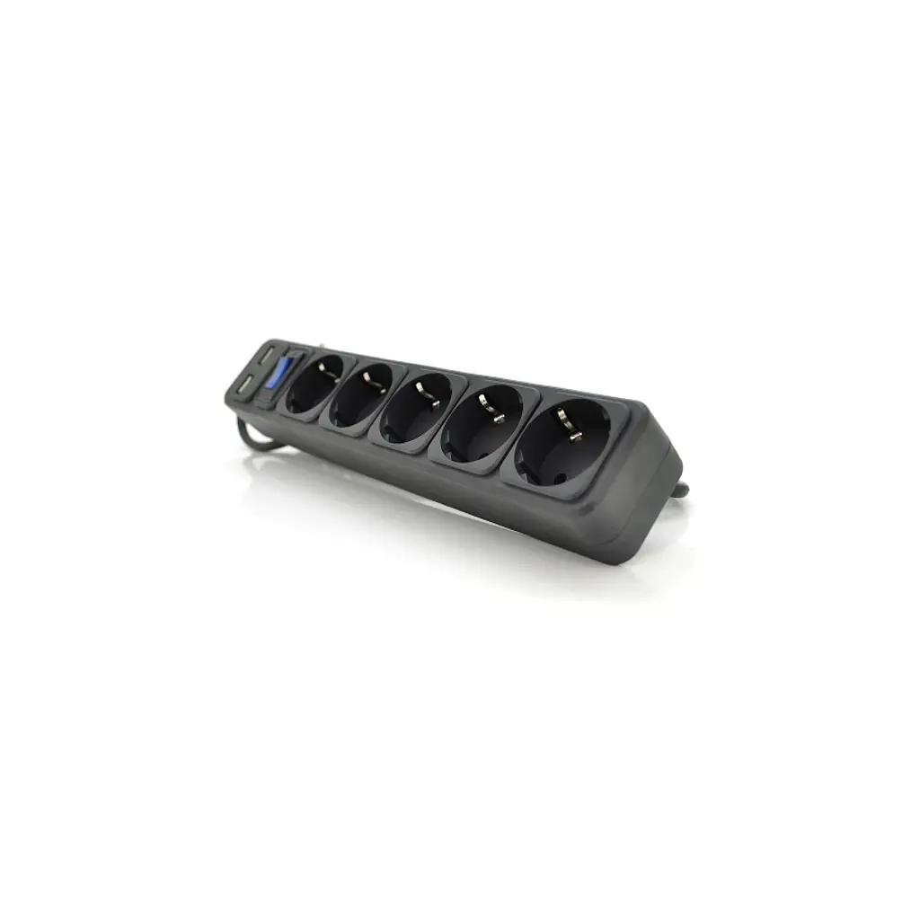 Мережевий фільтр живлення Merlion 5 розеток, 1,8 м + 2*USB (B518U) - фото 2