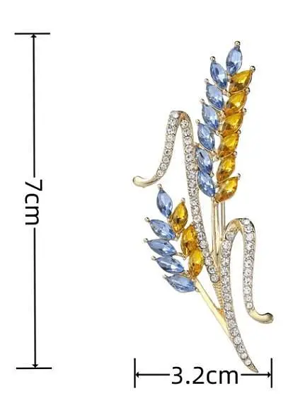 Брошь пшеница Желто-Голубая колоски колосок символ Украины - фото 2