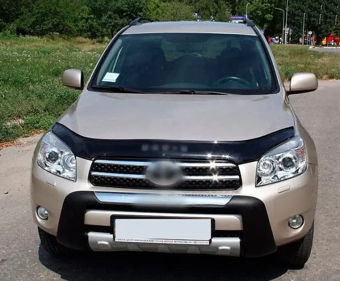 Дефлектор капоту мухобійка для Toyota RAV4 2006-2010 Євро Кріплення (Vip Tuning) - фото 2