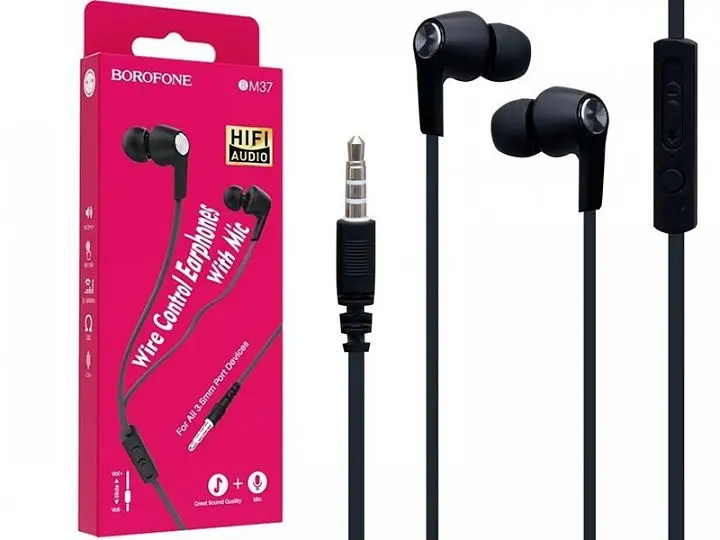 Наушники вакуумные Borofone BM37 чёрные - фото 4