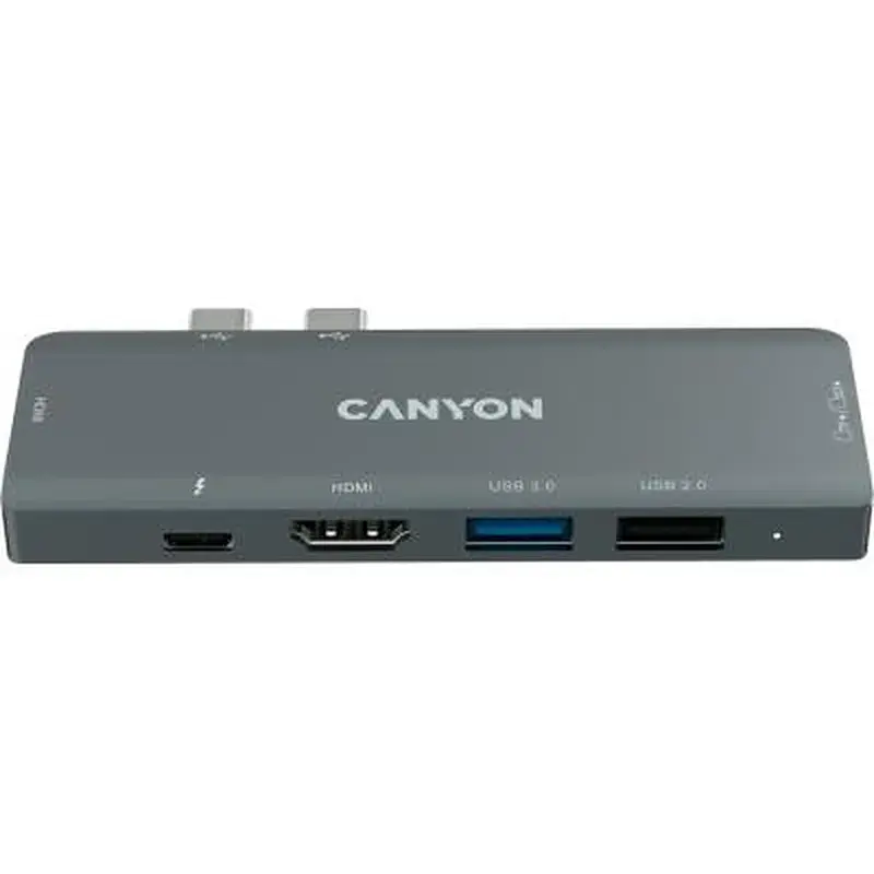 Порт-реплікатор Canyon 1*Type C PD100W+2*HDMI+1*USB3.0+1*USB2.0+1*SD+1*TF (CNS-TDS05B) - фото 3