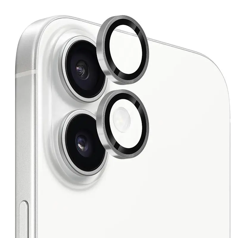 Захисне скло Metal Classic на камеру (у упак.) для Apple iPhone 17 (6.3) Срібний / Silver - фото 6
