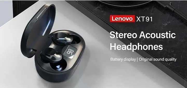 Наушники беспроводные Lenovo TWS XT91 Thinkplus Live Pods черные - фото 9