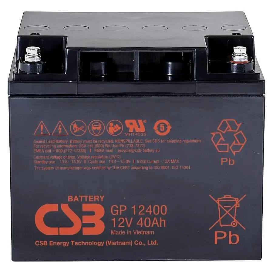 Акумуляторна батарея для ДБЖ CSB AGM VRLA 12 V / 40 А*ч (GP12400)
