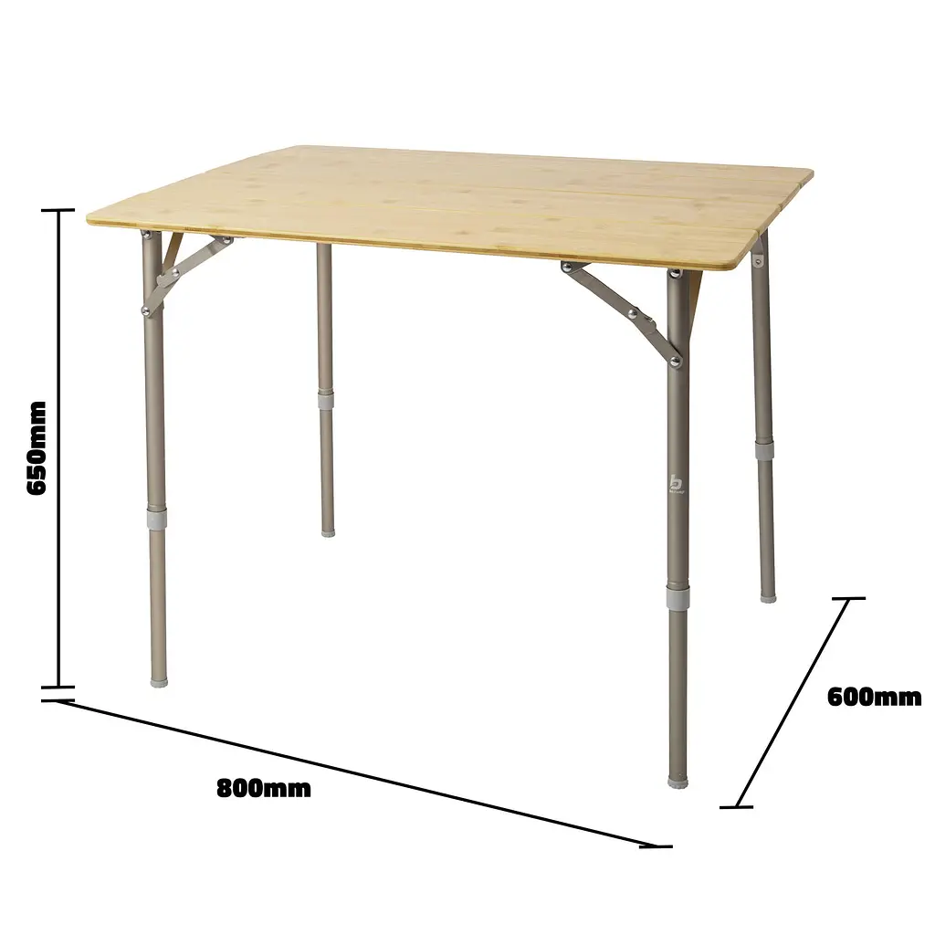 Складной стол Bo-Camp Suffolk 80x60 cm Brown (1404650), Светло-коричневый - фото 12