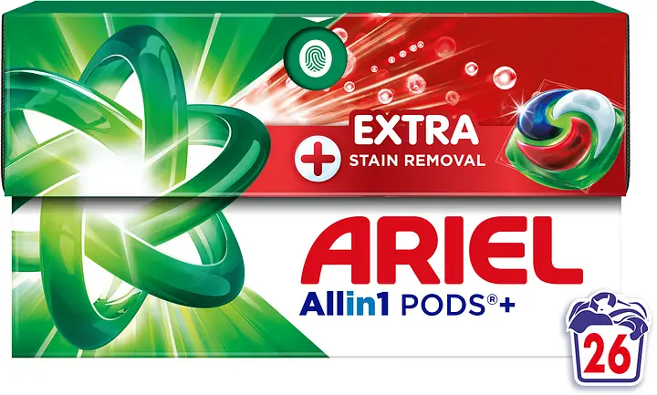 Капсули для прання Ariel Все-в-1 Екстрасила виведення плям 26 шт. - фото 2